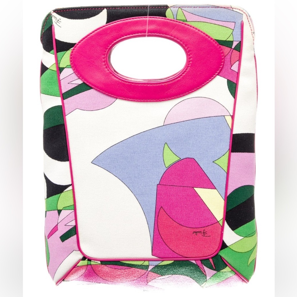 Emilio Pucci Pink and Blue Graphic Tote - Picture 12 of 17